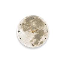 Moon Clock Living Room Clock Decorative Painting Silent Wind Wall Lamp